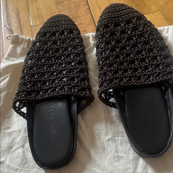 Jenni Kayne Black Woven Mules Sandals - Picture 8 of 8